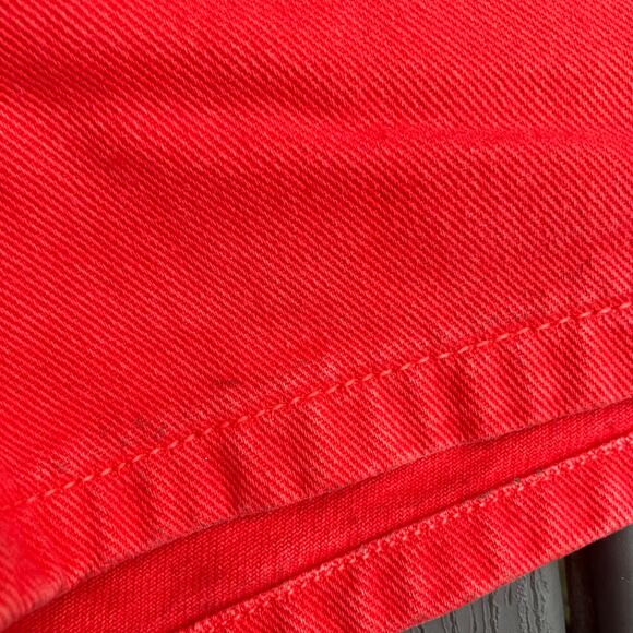 Vintage 90s cherry red high waisted shorts cotton Bongo by Gene Montesano size 9 - Picture 9 of 13